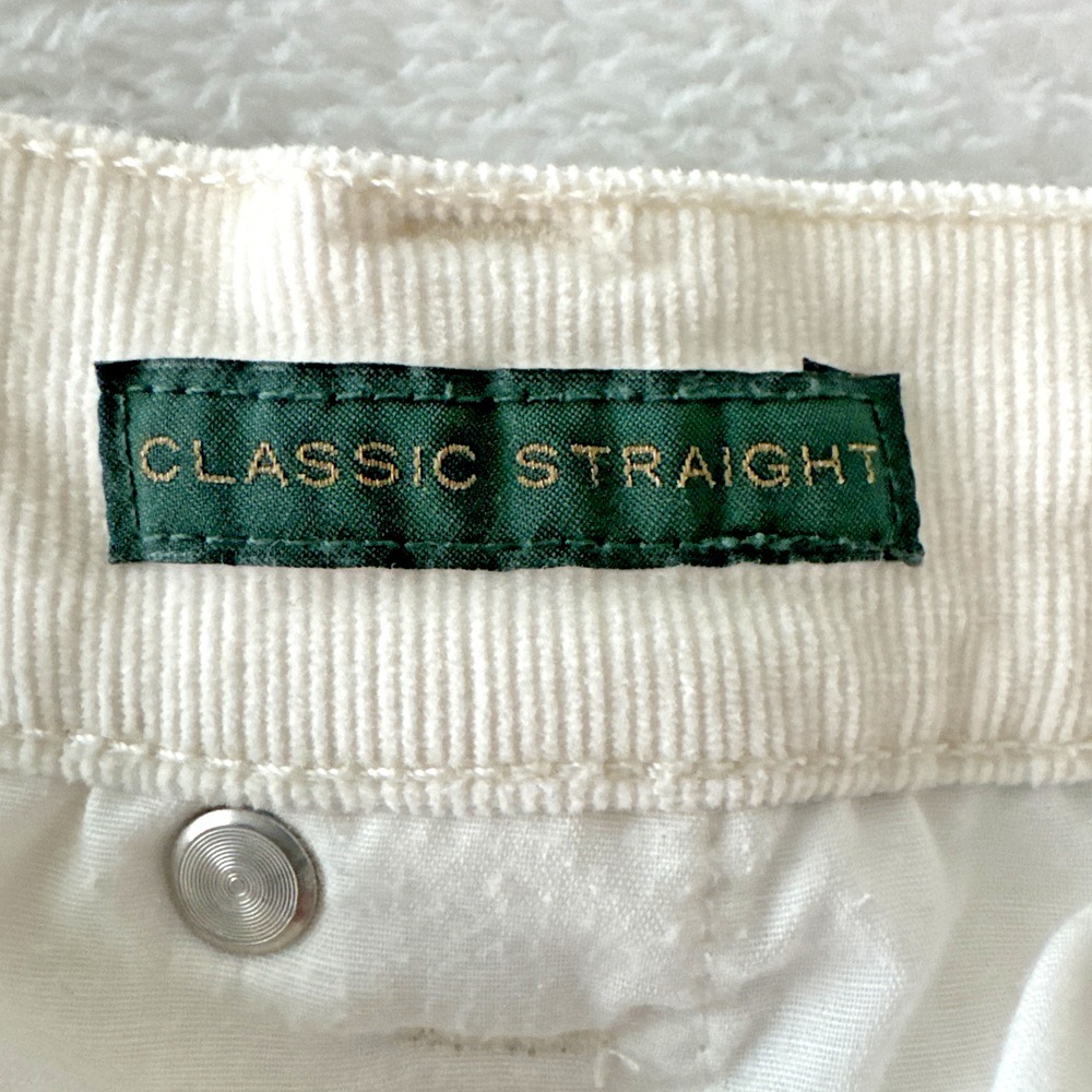 LRL Lauren Jeans Co Corduroy Pants Womens Size 10‎ Ivory Cream Classic Straight - Picture 8 of 16